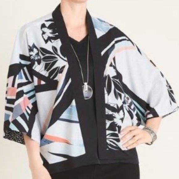 CHICO’S Reversible  Cocoon Ruana Wrap - Picture 2 of 16